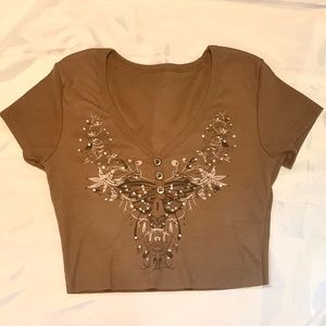 Short Sleeve V-Neck Fairy Grunge Women’s T-Shirt
